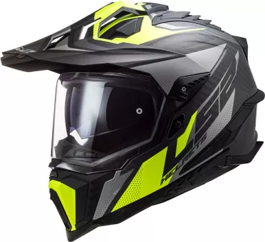 LS2 Explorer Focus Matte Titanium Yellow Helmet