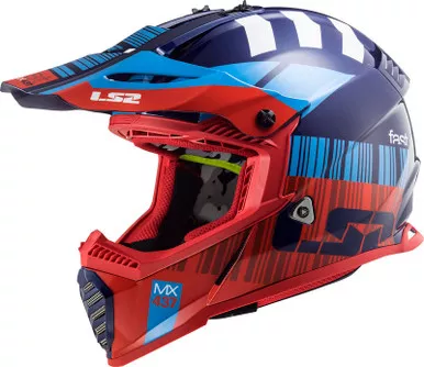 LS2 Gate Xcode Gloss Red Blue Helmet