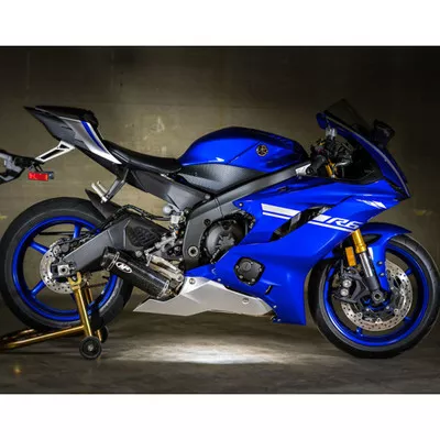 M4 Yamaha R6 06-20 Titanium Full Exhaust X96 Carbon Canister