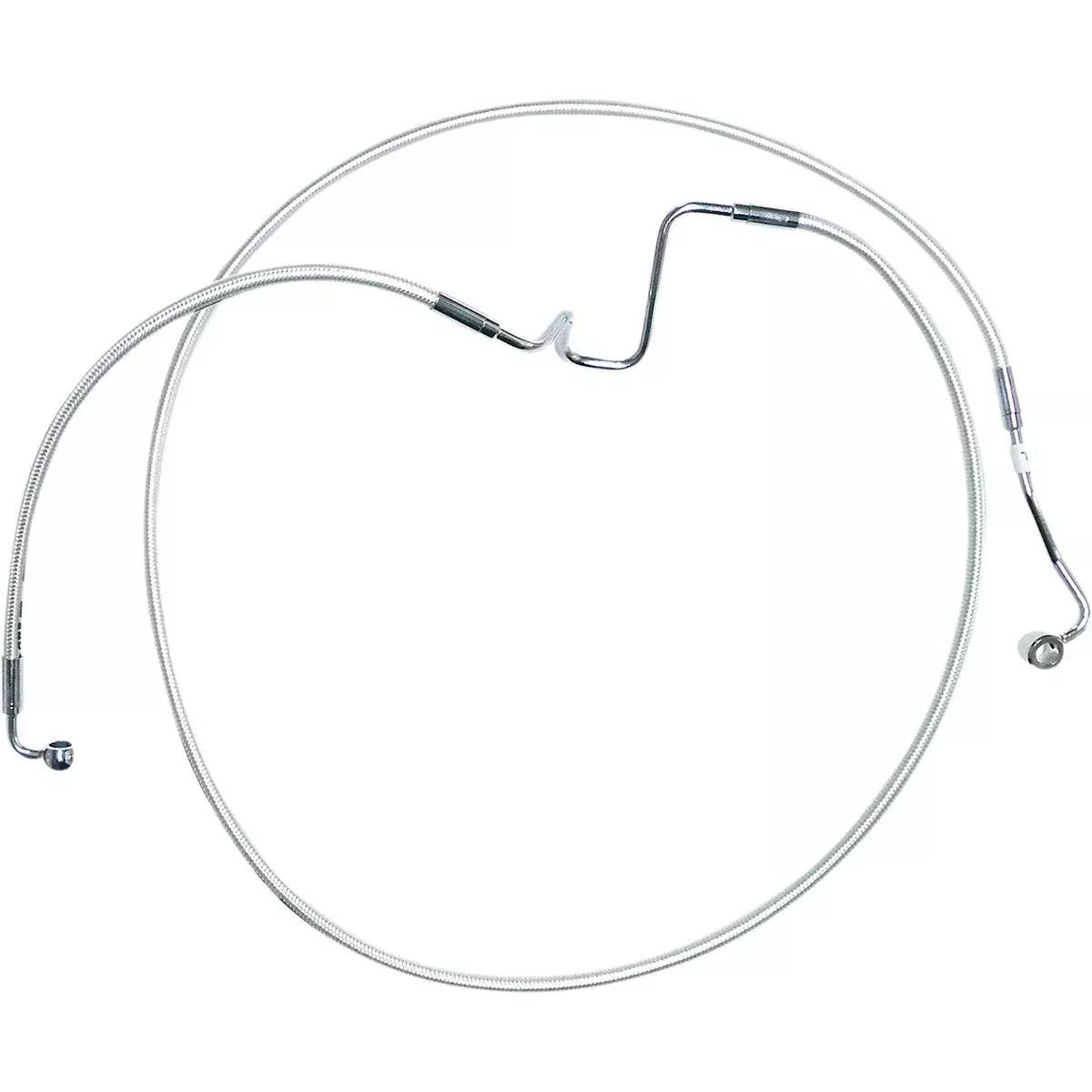 Magnum Designer Std Front Lower Left Disc ABS Brake Line Kit Chromite Harley 14-Up