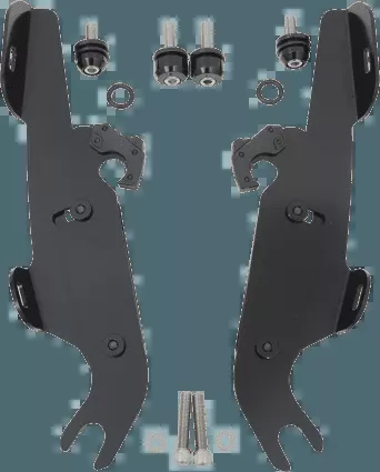 Memphis Shades Batwing Fairing Mounting Kit for Certain Softails WITH a Lightbar FAIRING AND WINDSHIELD NOT INCLUDED - Black