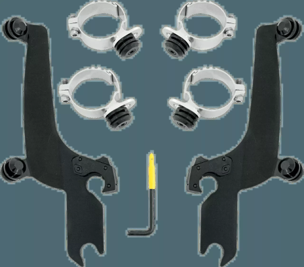 Memphis Shades Sportshield No-Tool Windshield Mounting Hardware for M50 Boulevard '05-09