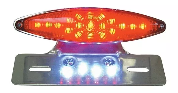 Mid USA Small Cateye Taillight/License Mount for Custom Harley Chopper 11240