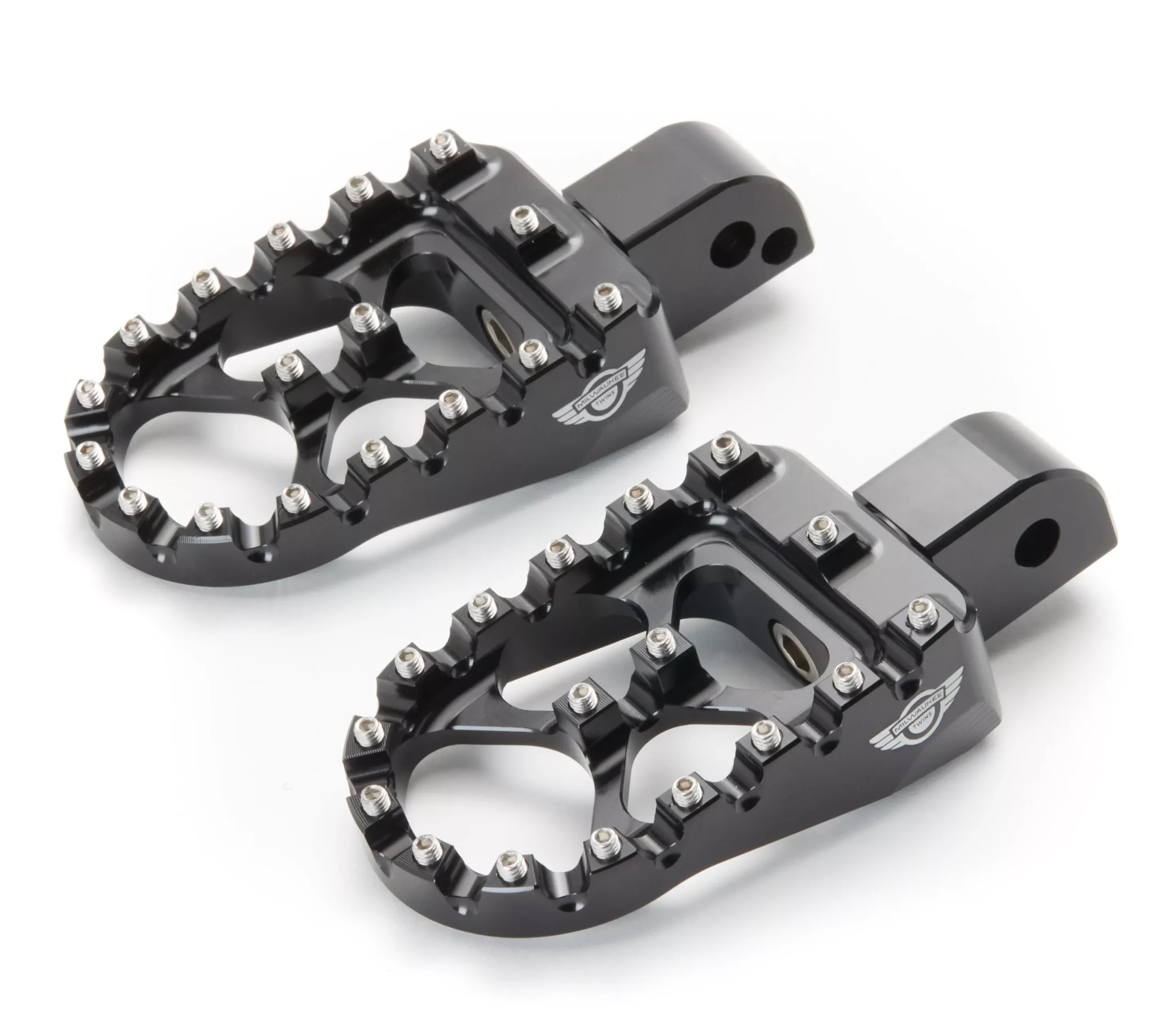 Milwaukee Twins MX Style Passenger Pegs For Harley Softail 2018-2026