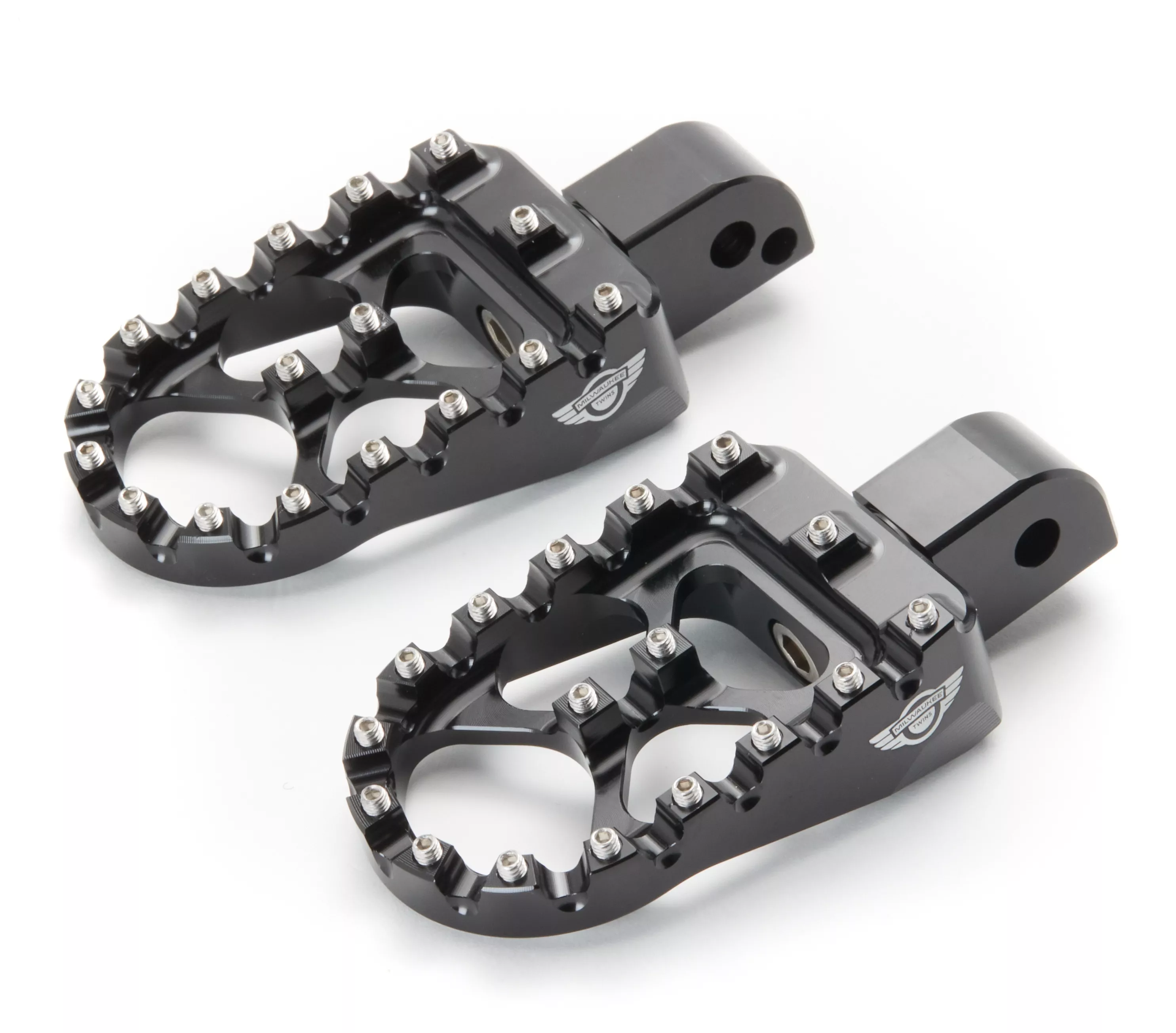 Milwaukee Twins MX Style Passenger Pegs For Harley Softail 2018-2026
