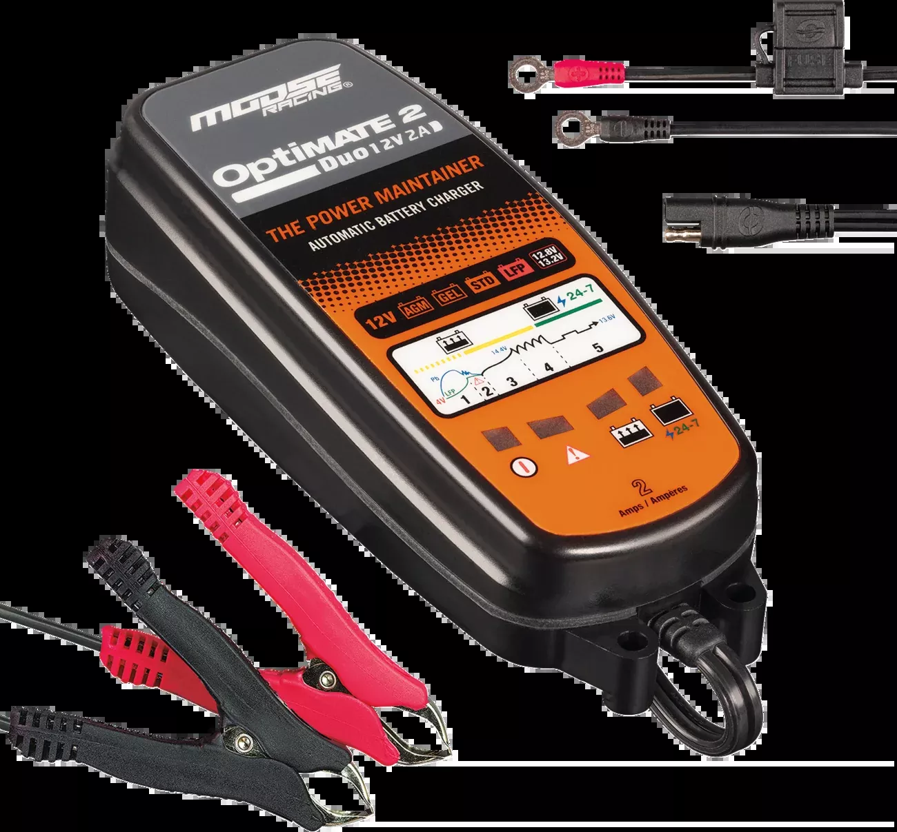 Moose Offroad Battery Charger/Maintainer – Optimate 2 Duo-TM-555