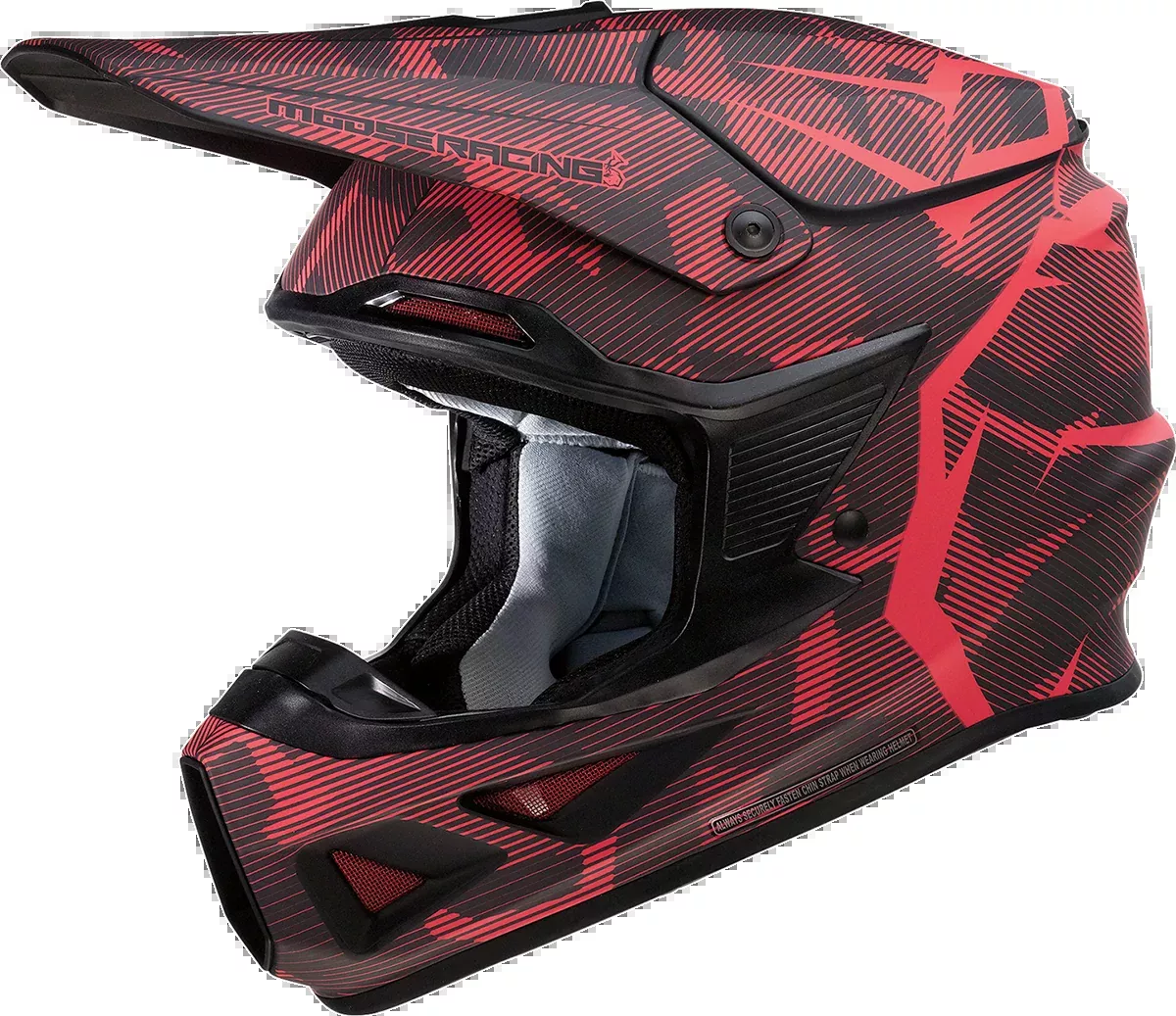 Moose Offroad F.I. Helmet – Agroid Camo – MIPS – Red/Black – Medium-0110-7761