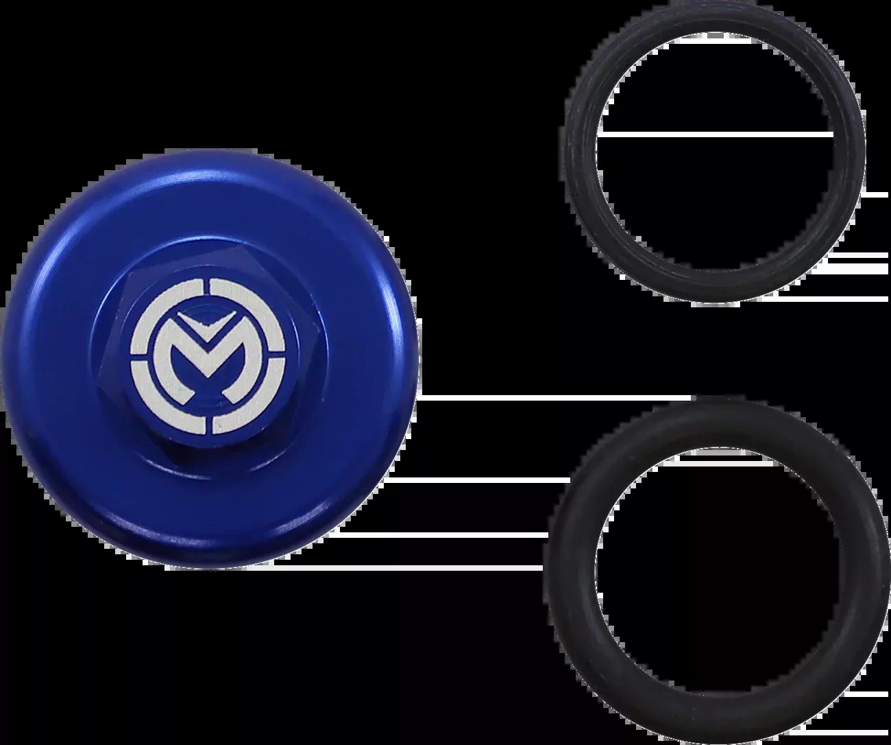 Moose Offroad Oil Cap – Blue – Yamaha-T14-6302L