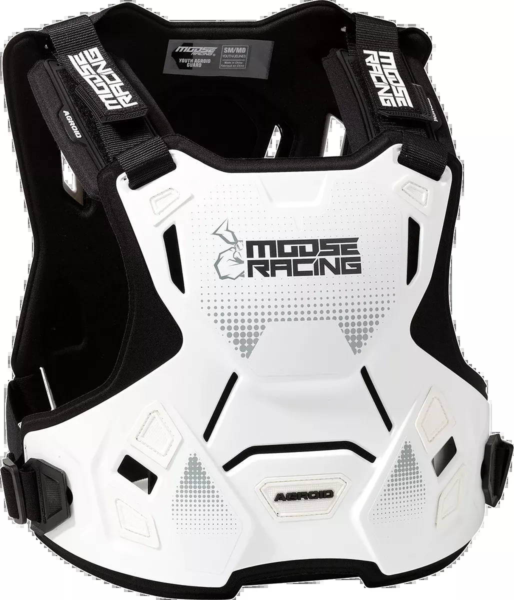 Moose Offroad Youth Agroid™ Chest Guard – White – S/M-2701-1118