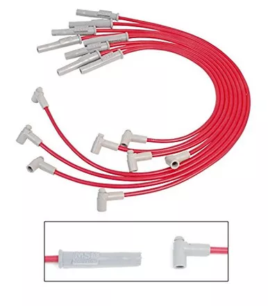 MSD 35389 Super Conductor Spark Plug Wire Set, Red, 8 Set