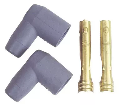 MSD 90 Degree Silicone Spark Plug Boots 8-8.5mm Gray 2 Per Pack 3321