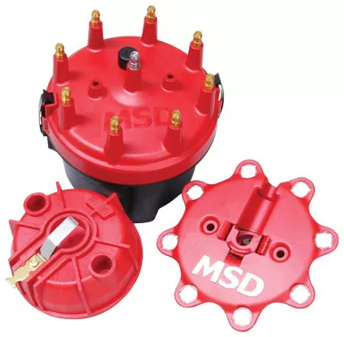 MSD Cap-A-Dapt Fixed Rotor Distributor Cap and Rotor Kit for MSD Pro-Billet Distributors 8445