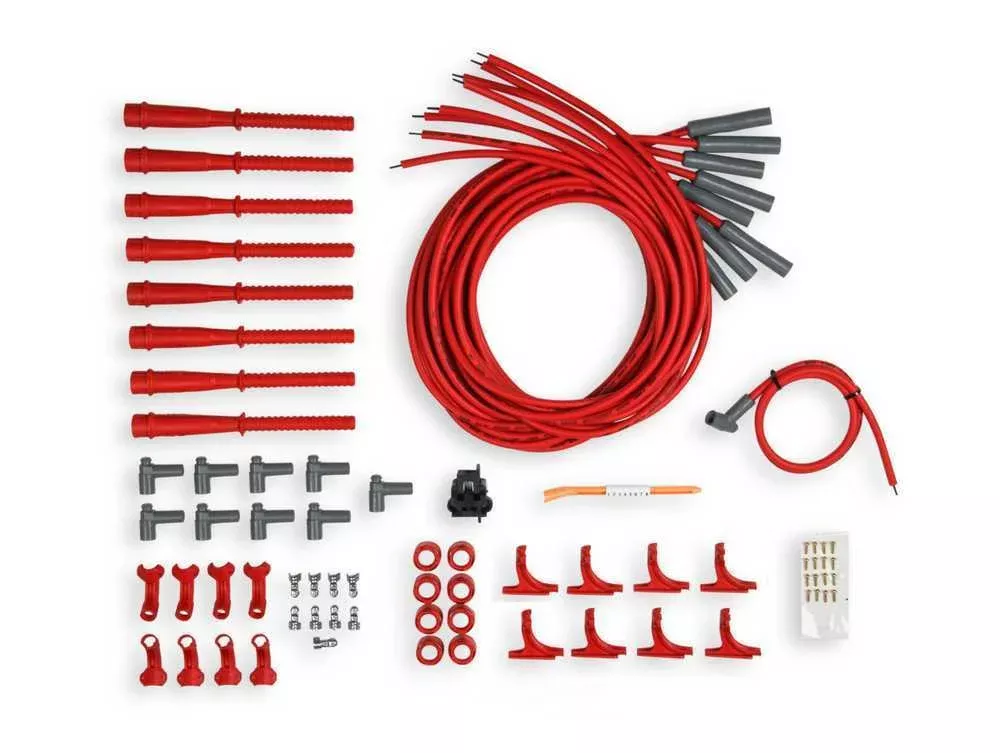 MSD Single Wire Set, Super Conductor 8.5mm Wire Set, Red 31529 fits Hemi