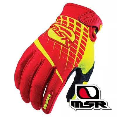 MSR Axxis Glove [Red/Hi-Viz, Small]