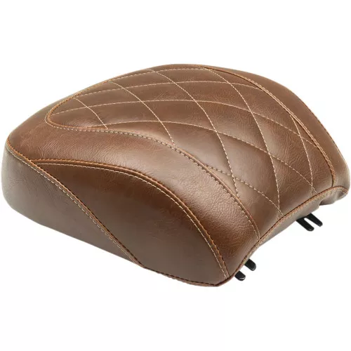 Mustang Brown Wide Tripper Rear Seat for 2018-2024 Harley Fat Boy - Diamond