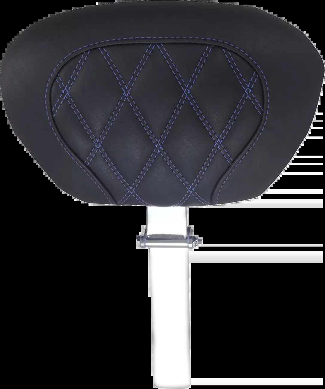 Mustang Driver Backrest - Double Diamond - Sky Blue Stitch - FLH/FLT '08-'25 - 89539SB