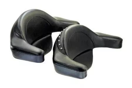 Mustang Extended Arm Wrap-Around Backrest for all Harley Davidson Touring Models 1986-2013 -Smooth, No Studs (with King Tour Pak Only)