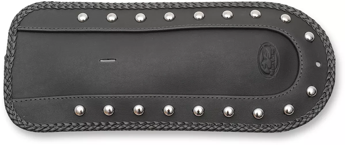 Mustang Fender Bib - Smooth Chrome-Studded - Black - HD Dyna '91-'05 - 78056