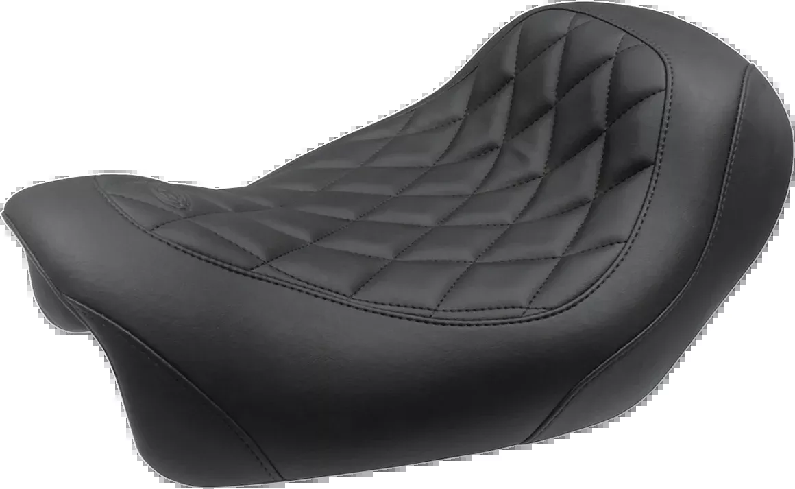 Mustang Forward Wide Tripper Solo Seat - Diamond - Black - FXDF '14-'17 - 75038