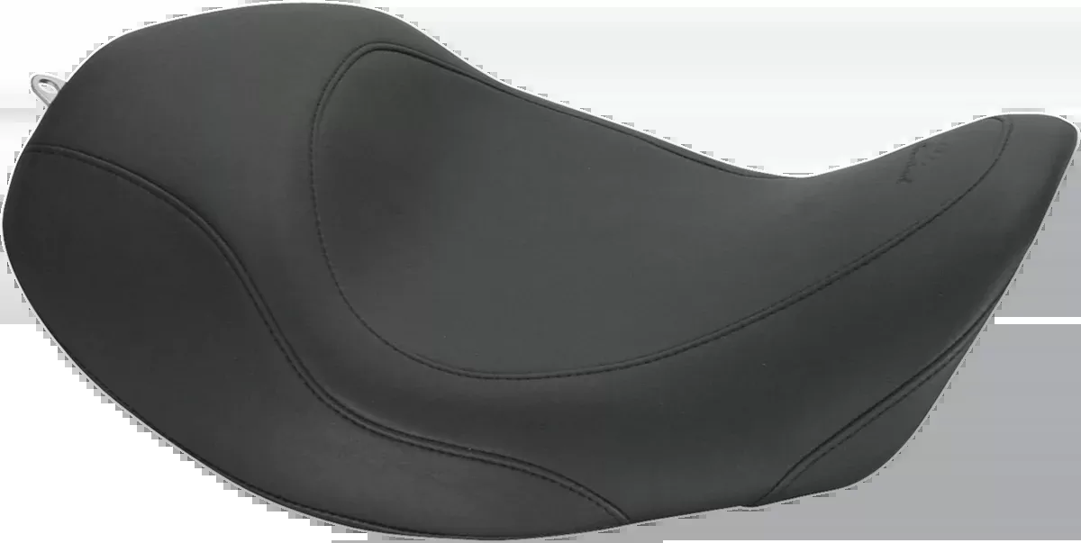 Mustang Forward Wide Tripper Solo Seat - Plain - Black - Dyna '06-'17 - 76707