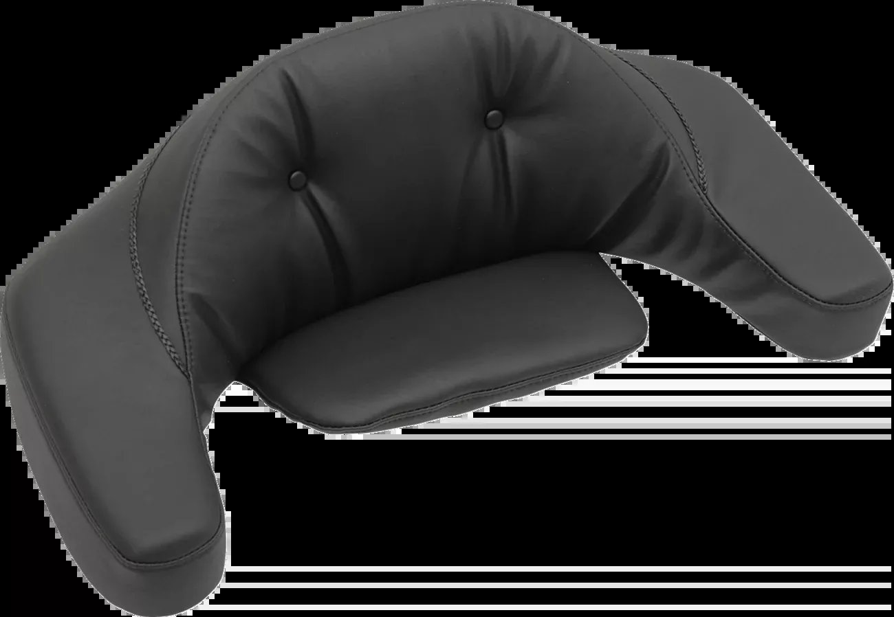Mustang King Tour Pak Backrest Black Pillow Pad for 1980-2013 Harley Touring