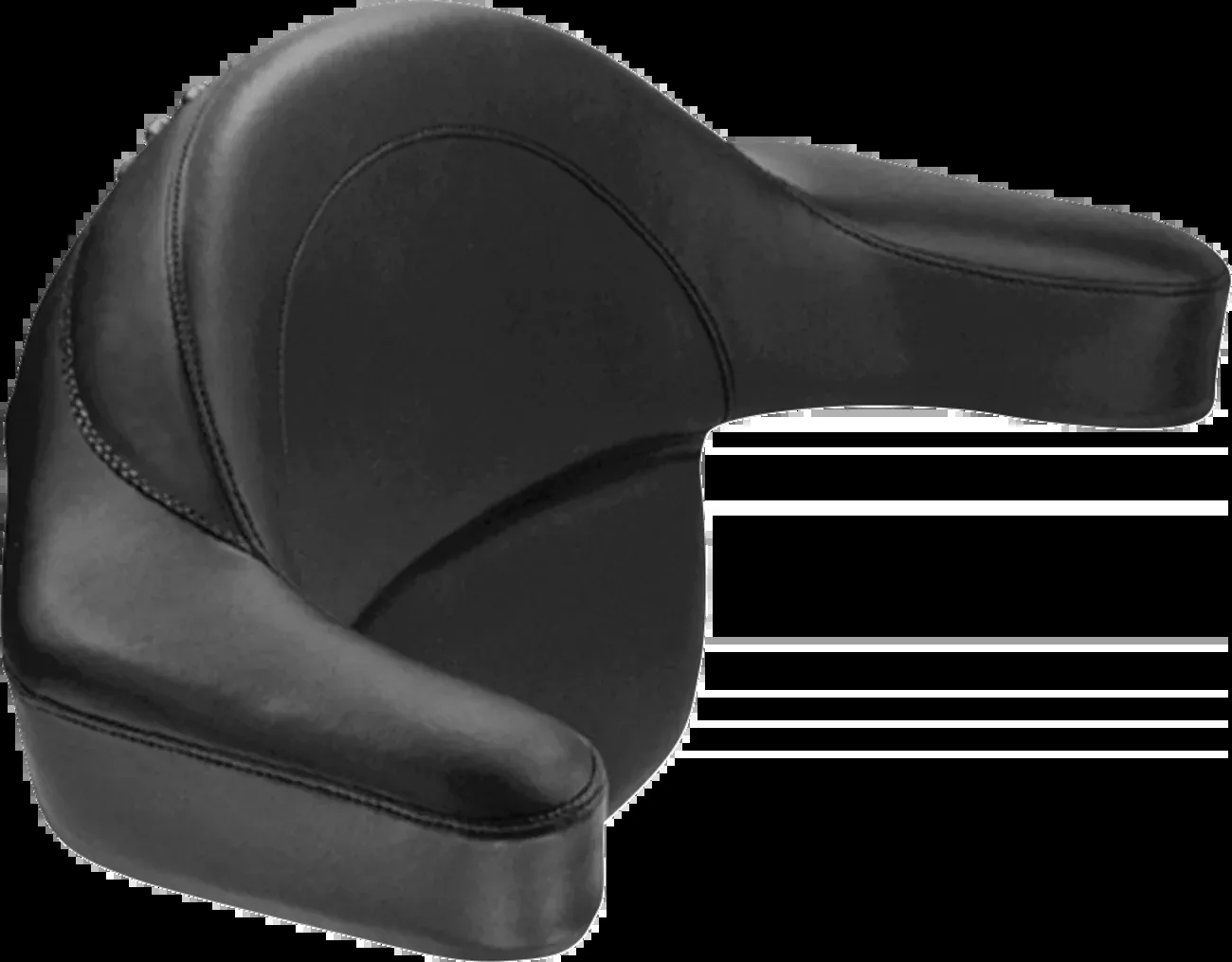 Mustang King Tour Pak Backrest Black Smooth Pad for 1980-2013 Harley Touring