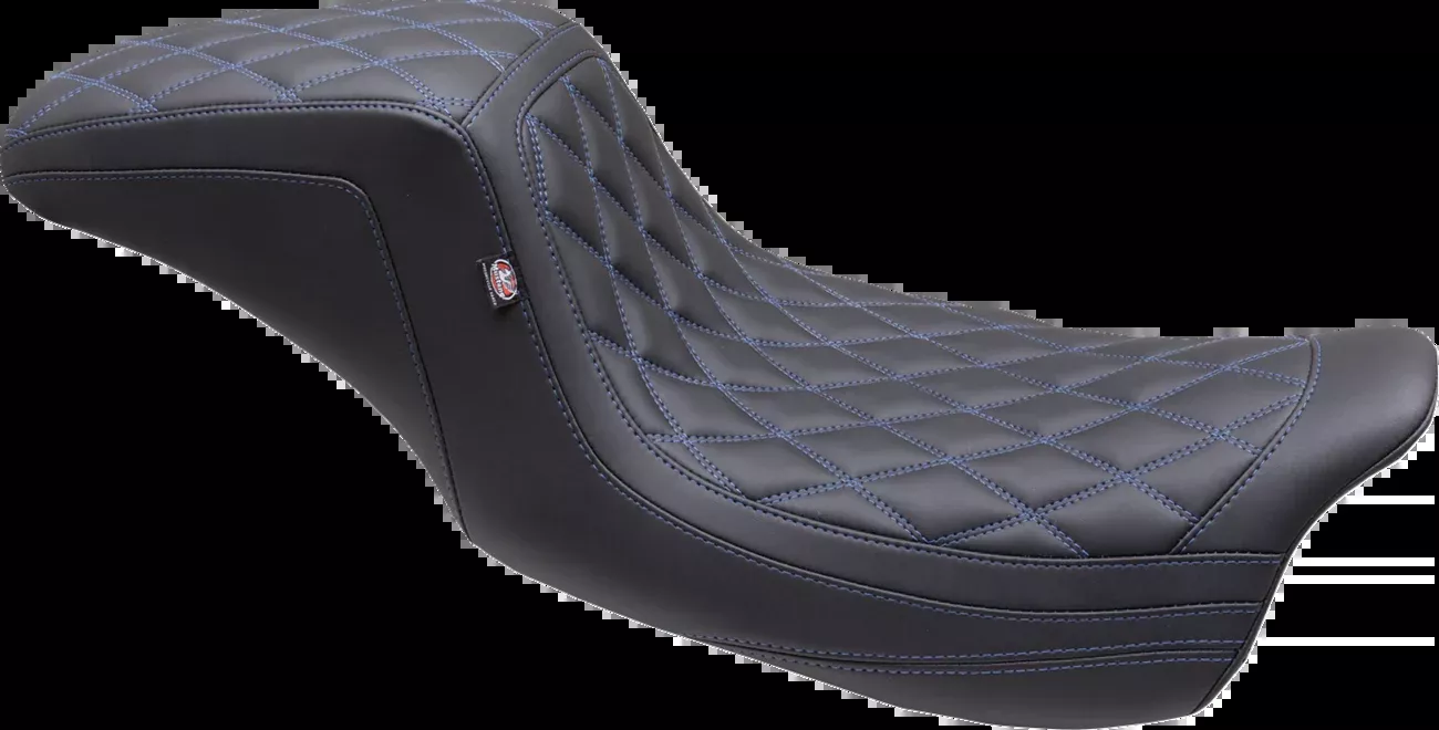 Mustang One Piece 2-Up Squareback Seat - Double Diamond - Sky Blue Stitch - FL '08-'25 - 75299SB