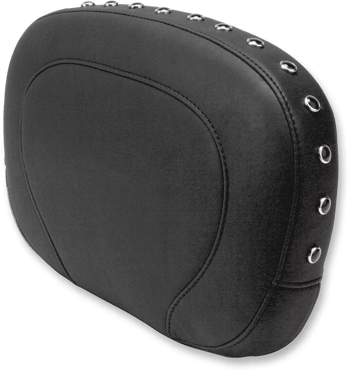 Mustang Passenger Backrest Pad - Smooth - Black Studs - FLHR/FLHX '94-'21 - 76571
