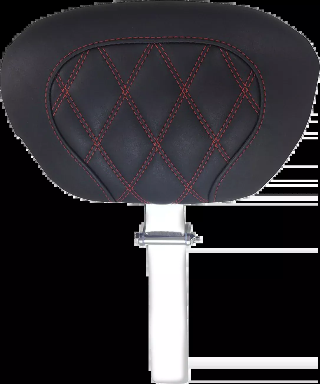 Mustang Red Stitch Super Touring Driver Backrest for 2008-2025 Harley Touring