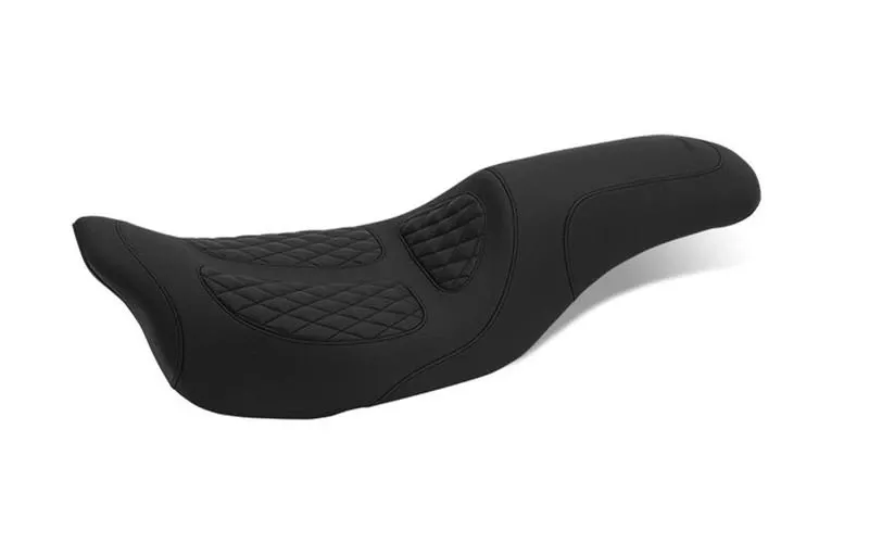 Mustang Seats Dave Perewitz Signature Fastback Seat for Harley Davidson FL Touring Models 2008-Up (Not for '24-Up FLHX/FLTR Models)