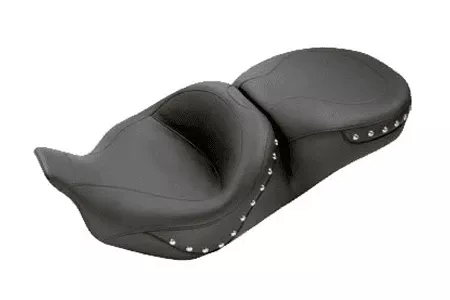 Mustang Seats One-Piece Touring Seat for Harley Davidson Touring Models 2008-Up -Chrome Studs (Not for '24-Up FLHX/FLTR Models)