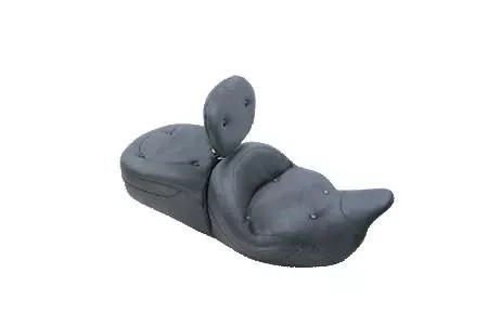Mustang Seats Regal One-Piece Super Touring Seat with Driver Backrest for Harley Davidson Touring Models 2008-Up (Not for '24-Up FLHX/FLTR Models)