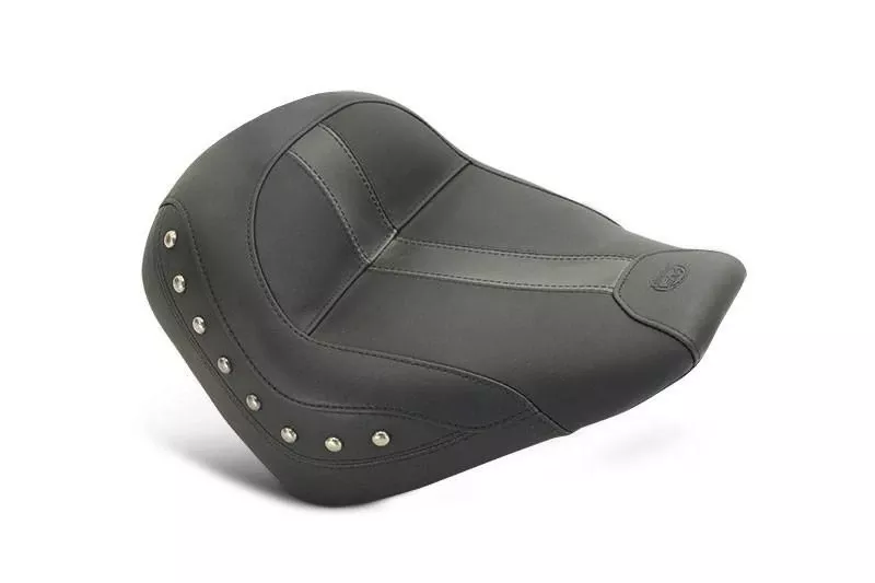 Mustang SeatsSolo with Chrome Studs Black Vinyl for '15-21 Indian Scout