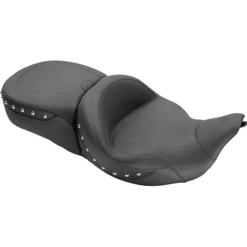 Mustang Super Touring Seat for 2008-2023 Harley Touring - Chrome Studs