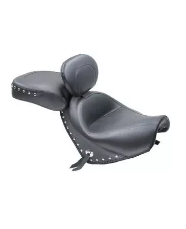 Mustang Two-Piece Seat with Driver Backrestfor C50 Boulevard 09-Up-Studded