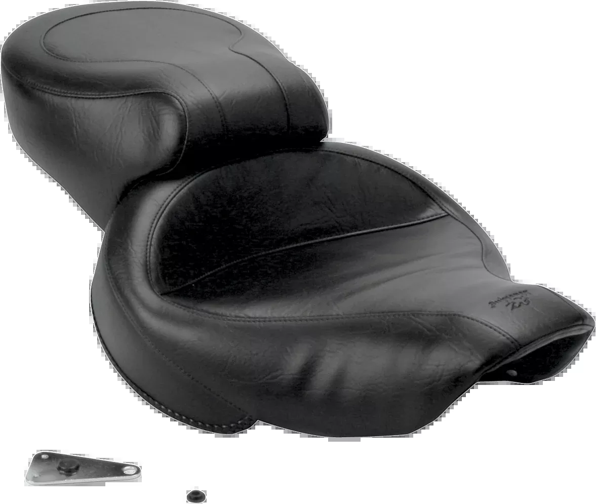 Mustang Vintage Style Seat - Wide - Smooth - Black - Dyna - 75111