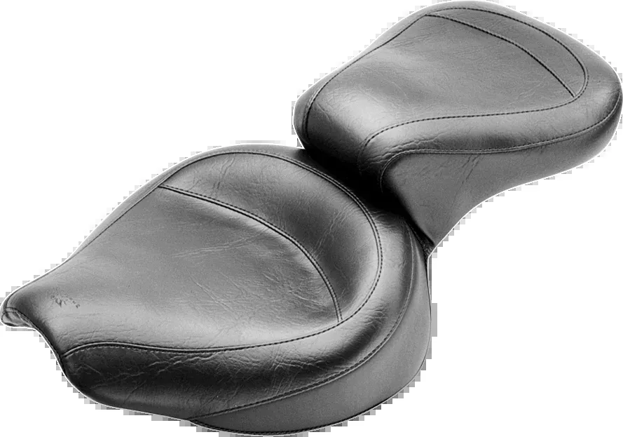 Mustang Vintage Style Seat - Wide - Smooth - Black - FX/FL - 75734