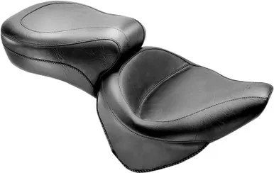 Mustang Vintage Style Seat - Wide - Smooth - Black - Softail - 75735