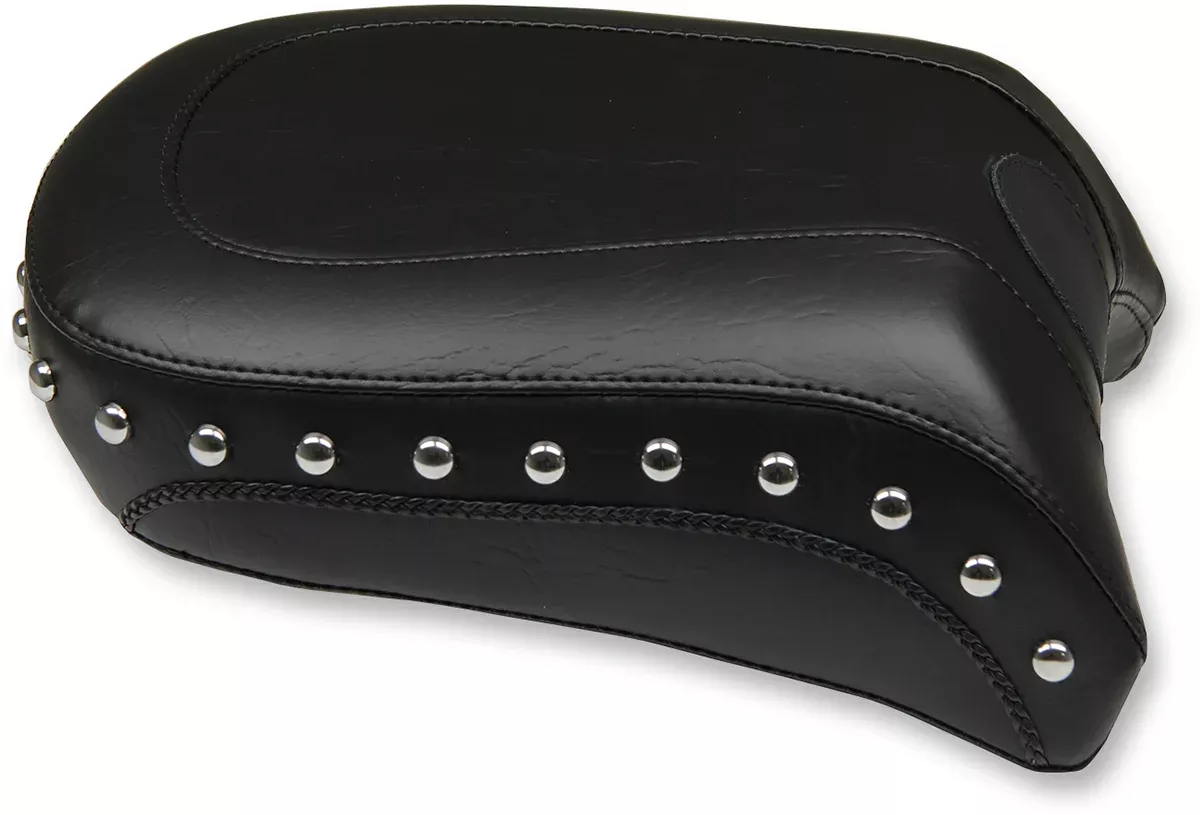 Mustang Wide Rear Seat - Studded - Black - FLST '05-'17 - 76235
