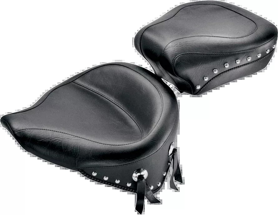 Mustang Wide Studded Solo Seat - Softail '84-'99 - 75506