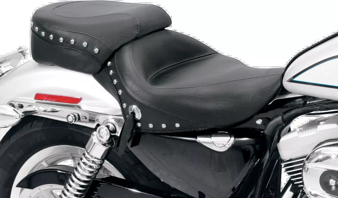 Mustang Wide Studded Solo Seat - XL '04+ - 76153