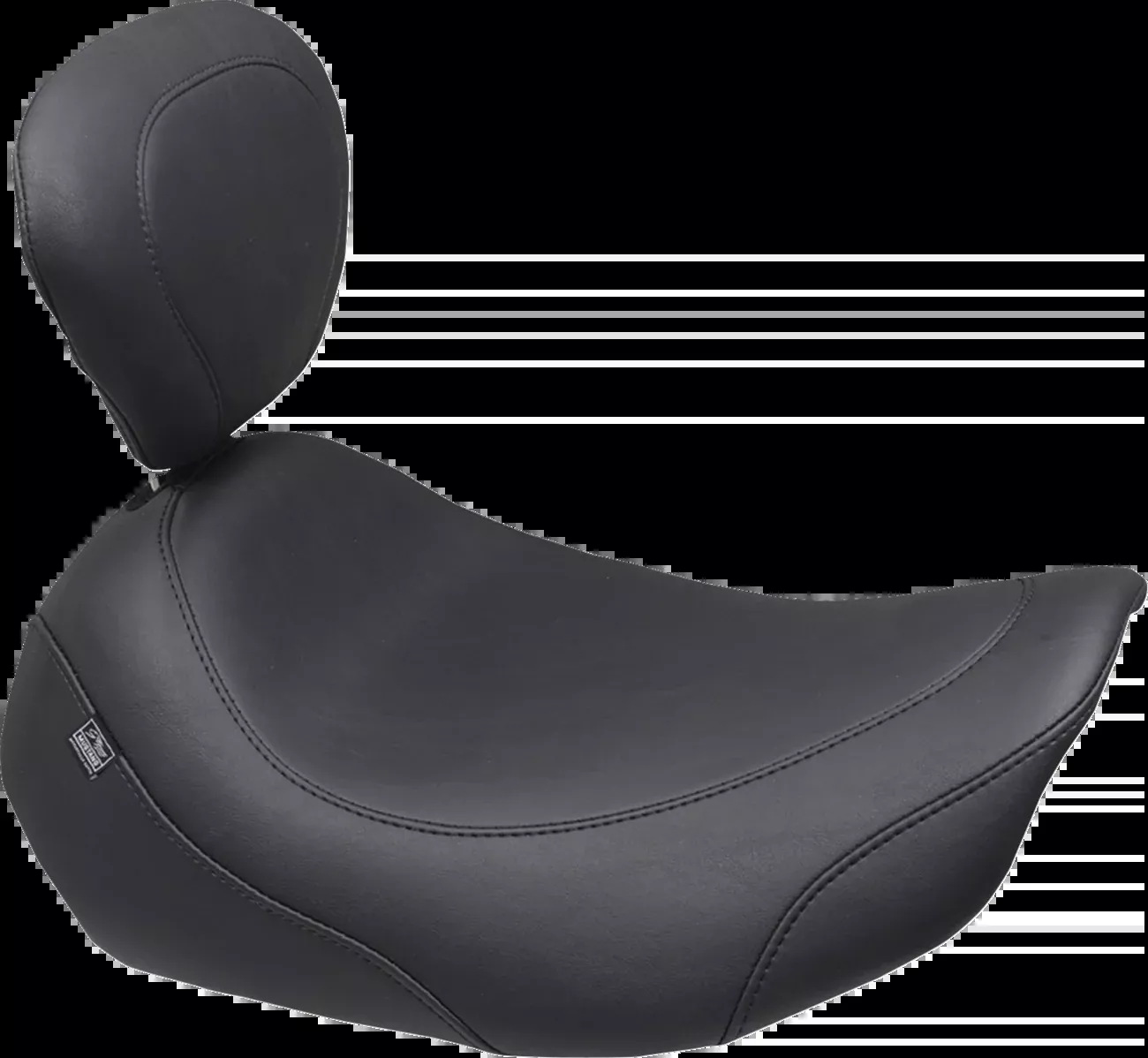 Mustang Wide Tripper Smooth Solo Seat & Backrest fits 2023-2026 Harley Touring
