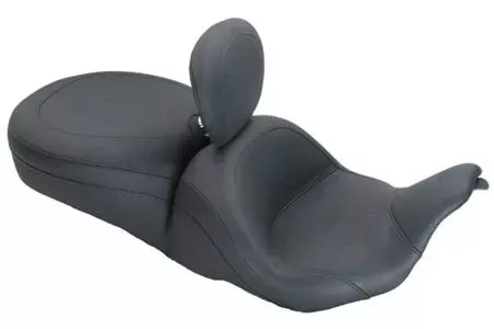 MustangOne-Piece LowDown Seat for '97-07 FLHR/FLHX with Driver Backrest-Vintage