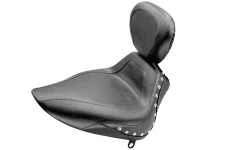 MustangSport Solo Seat with Driver Backrestfor Heritage Springer '00-05 (w Standard Rear Tire) -Plain/Vintage