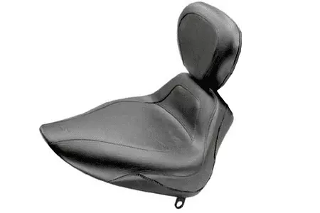 MustangSport Solo Seat with Driver Backrestfor Softail FXST '06-07 & Fat Boy FLSTF 2007 w/ 200mm Wide Tire -Vintage
