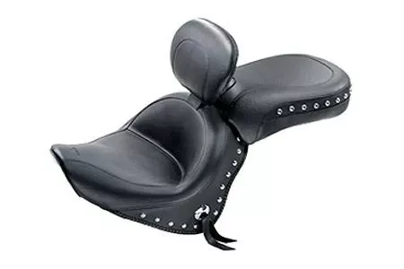 MustangTwo-Piece Wide Seat with Driver Backrestfor V-Star 950 '09-Up -Studded