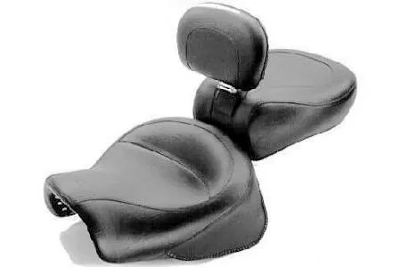 MustangTwo-Piece Wide Seat with Driver Backrestfor Vulcan 1500 Classic '96-Up (w/ Carb) -Vintage