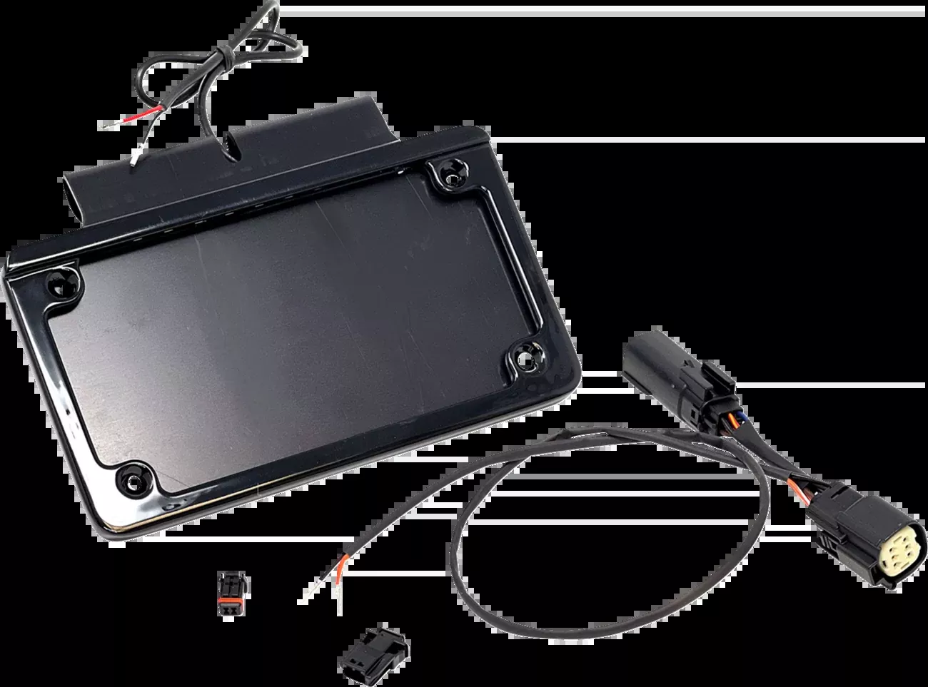 Namz Saddlebag Illuminated License Plate Holder Frame for 2010-13 Harley Touring