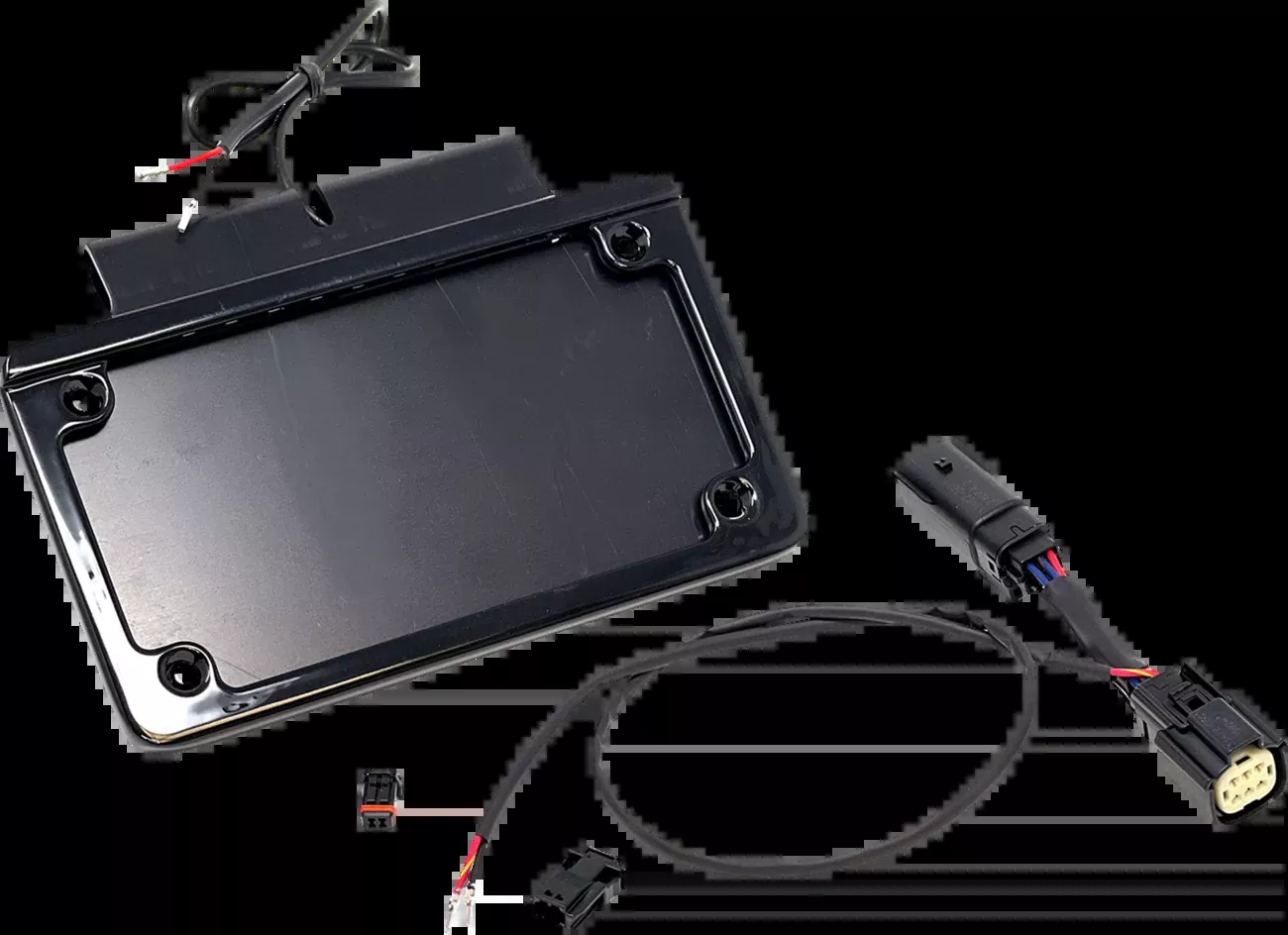 Namz Saddlebag Illuminated License Plate Holder Frame for 2014-24 Harley Touring
