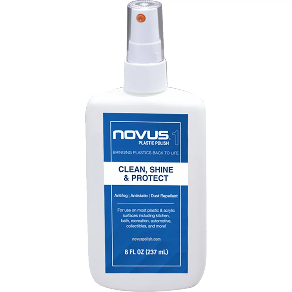 NOVUS PC-10 7020 Plastic Clean & Shine No. 1 Plastic Polish #1 – 8 U.S. fl oz.